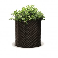 KETER. Ghiveci cilindric maro Cylinder M, 18L..